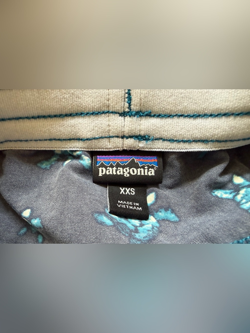 Patagonia XXS Baggies Shorts Blue Turtle Print Recycled Nylon Women’s Outdoor - Picture 5 of 10